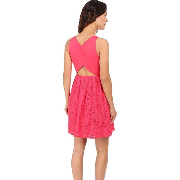 NWOT Adrianna Papell Sleeveless Lace & Faille - Picture 3 of 9